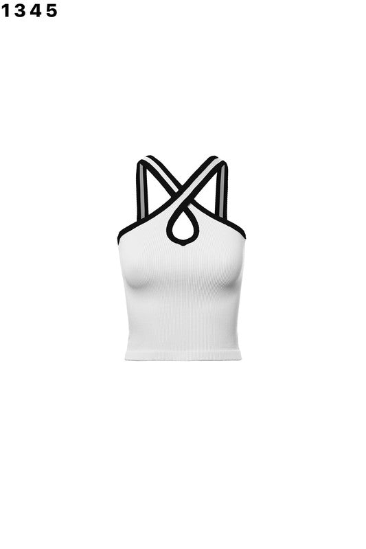 CROSS TWO TONE TANK TOP