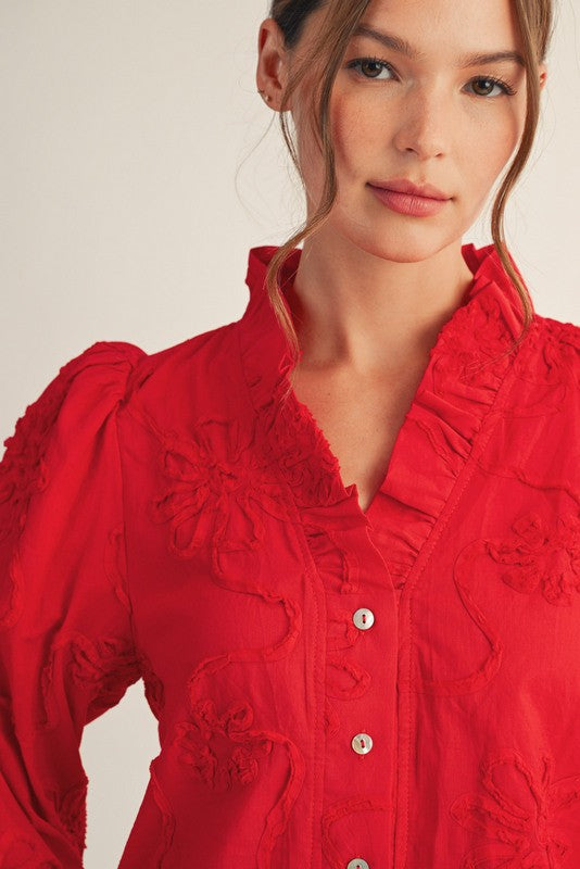 EMBROIDERED BOHO TOP