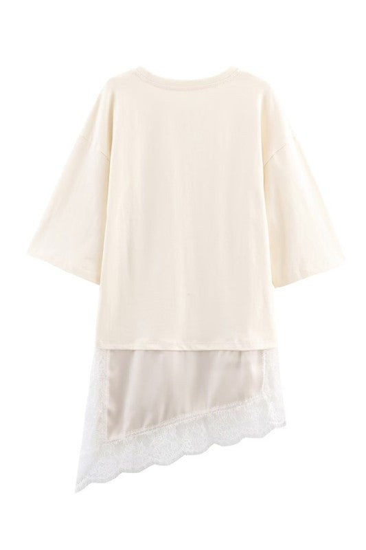 COMBI LACE T SHIRT