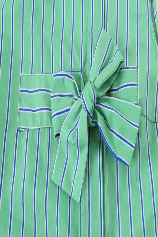 STRIPED BOW TOP