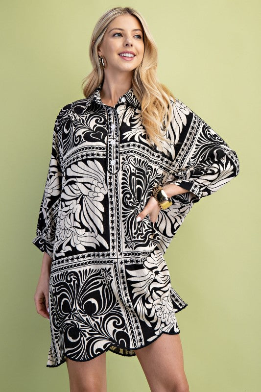 BANDANNA SHIRT DRESS