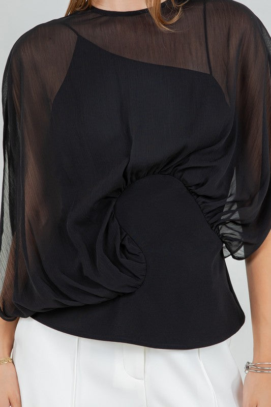CHIFFON MIX TOP