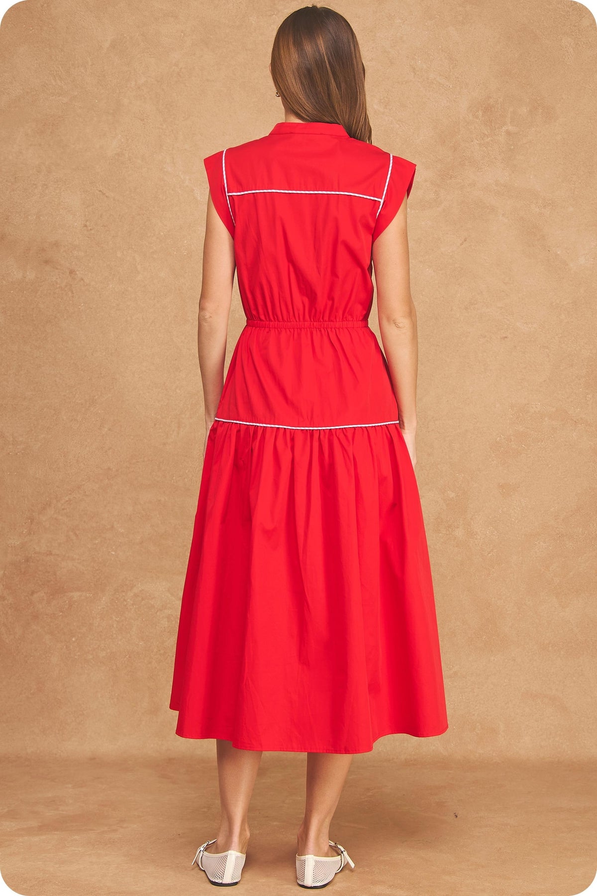 Piping Midi Dress