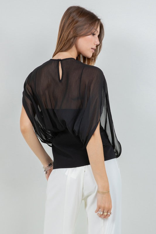 CHIFFON MIX TOP