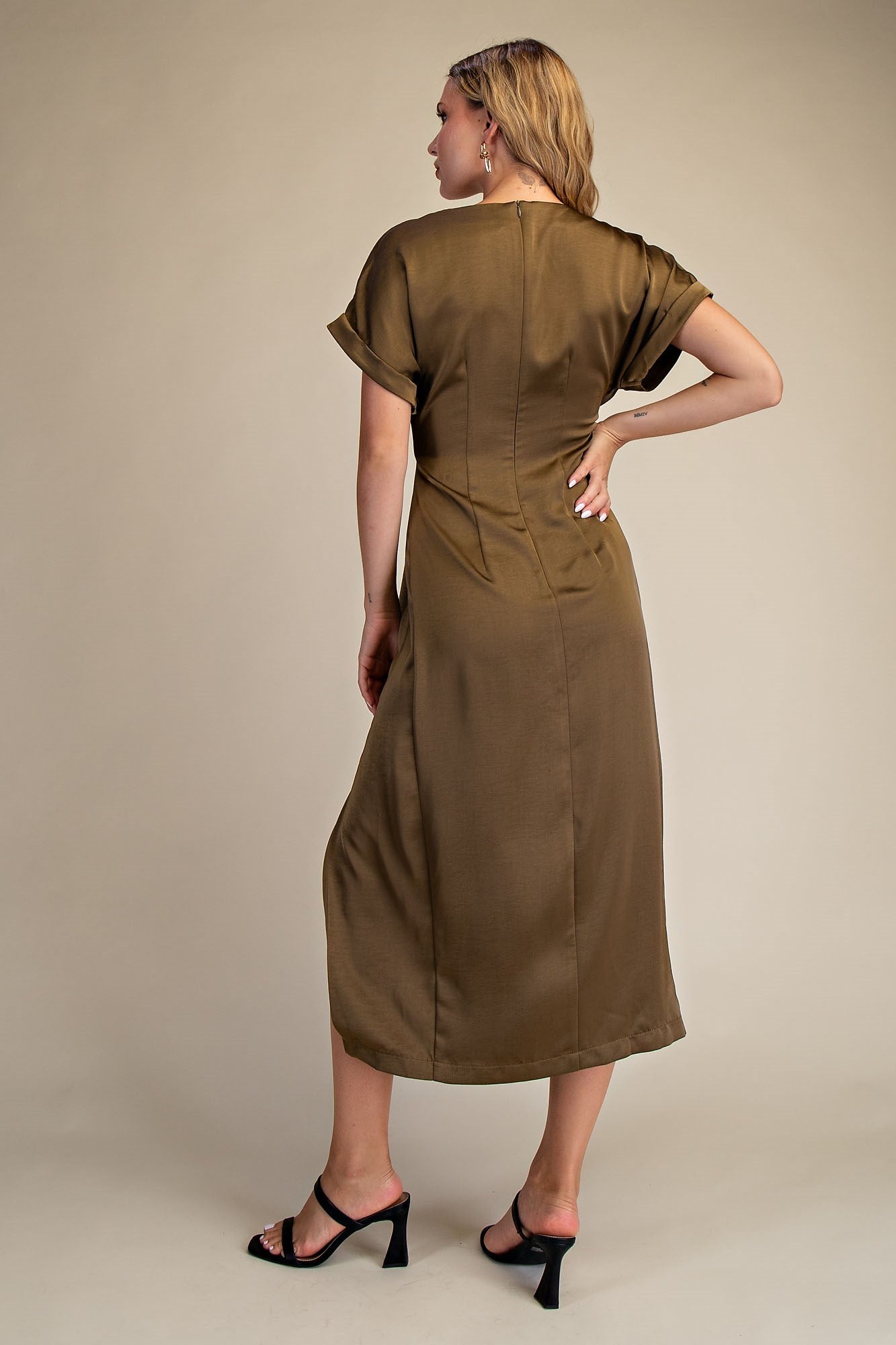 Gathered Midi Dress