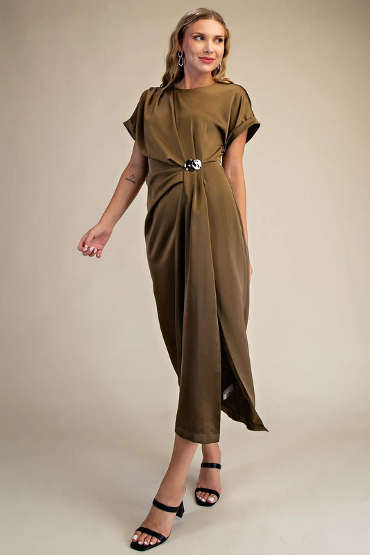 Gathered Midi Dress