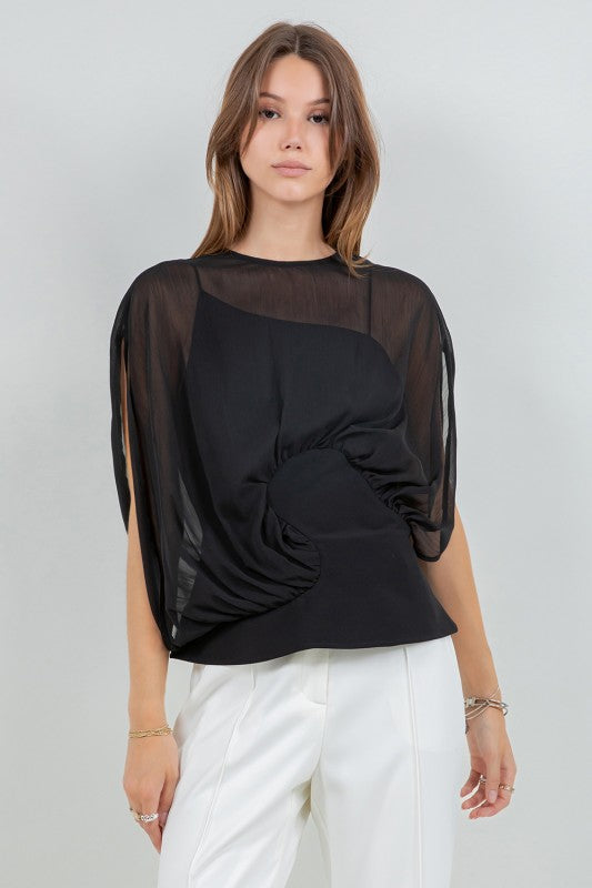 CHIFFON MIX TOP