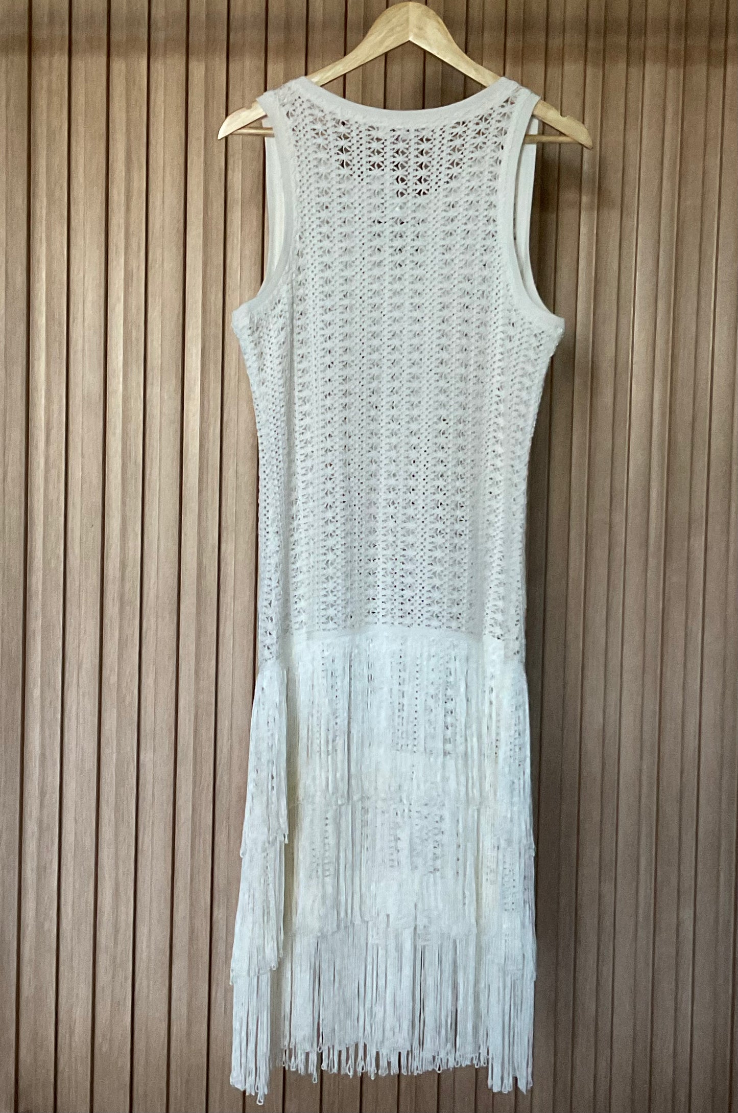 COASTEL PATCH CROCHET FRINGES COVER UP DRESS