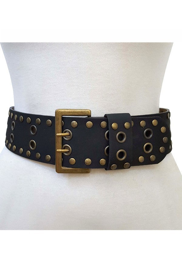 CONTOUR STUDDED BELT