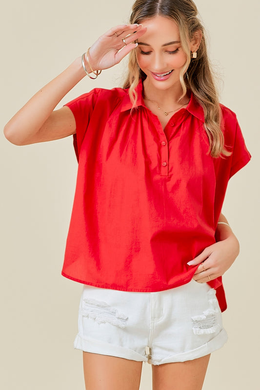 EASY POPLIN CROP TOP