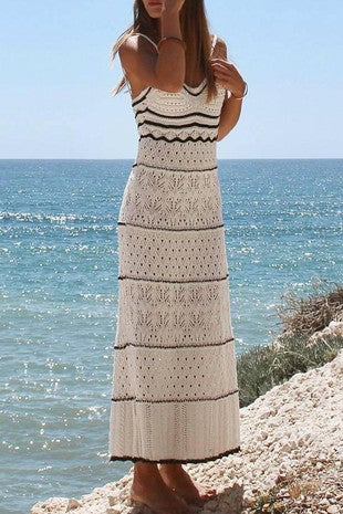 CROCHET STRIPED DRESS