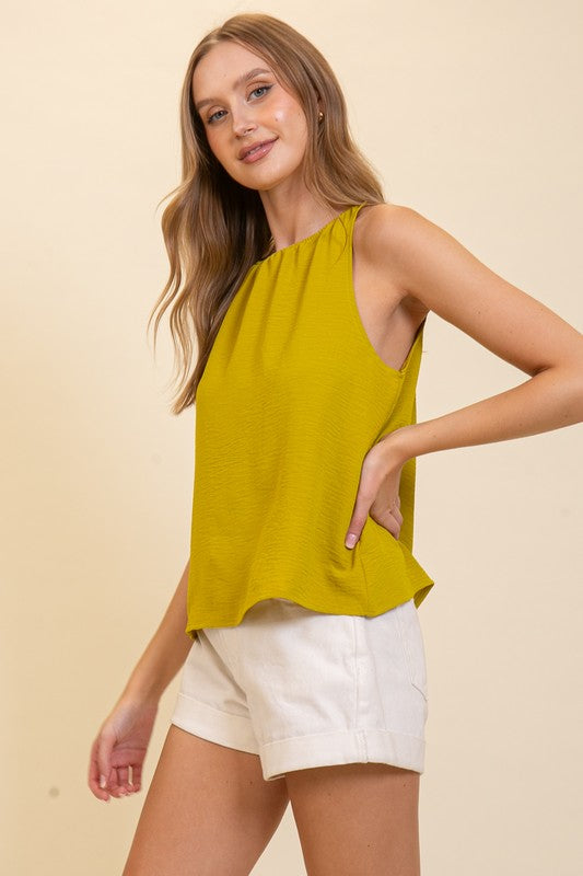 ELASTIC NECK TOP