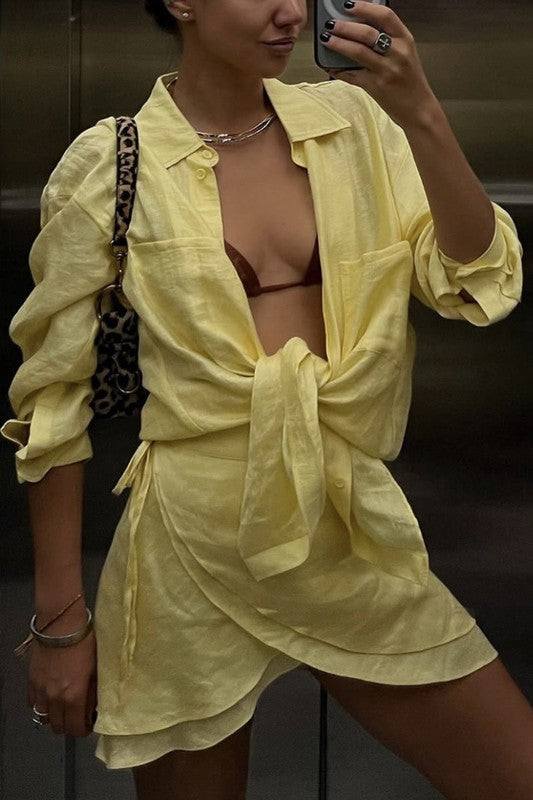 WRAP SKIRT SET