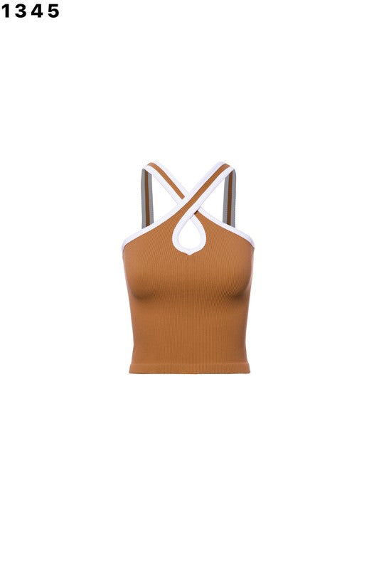 CROSS TWO TONE TANK TOP