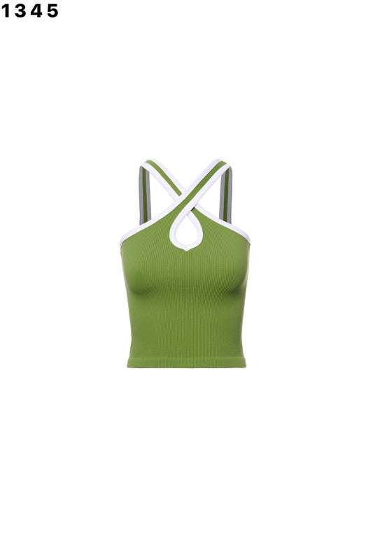 CROSS TWO TONE TANK TOP