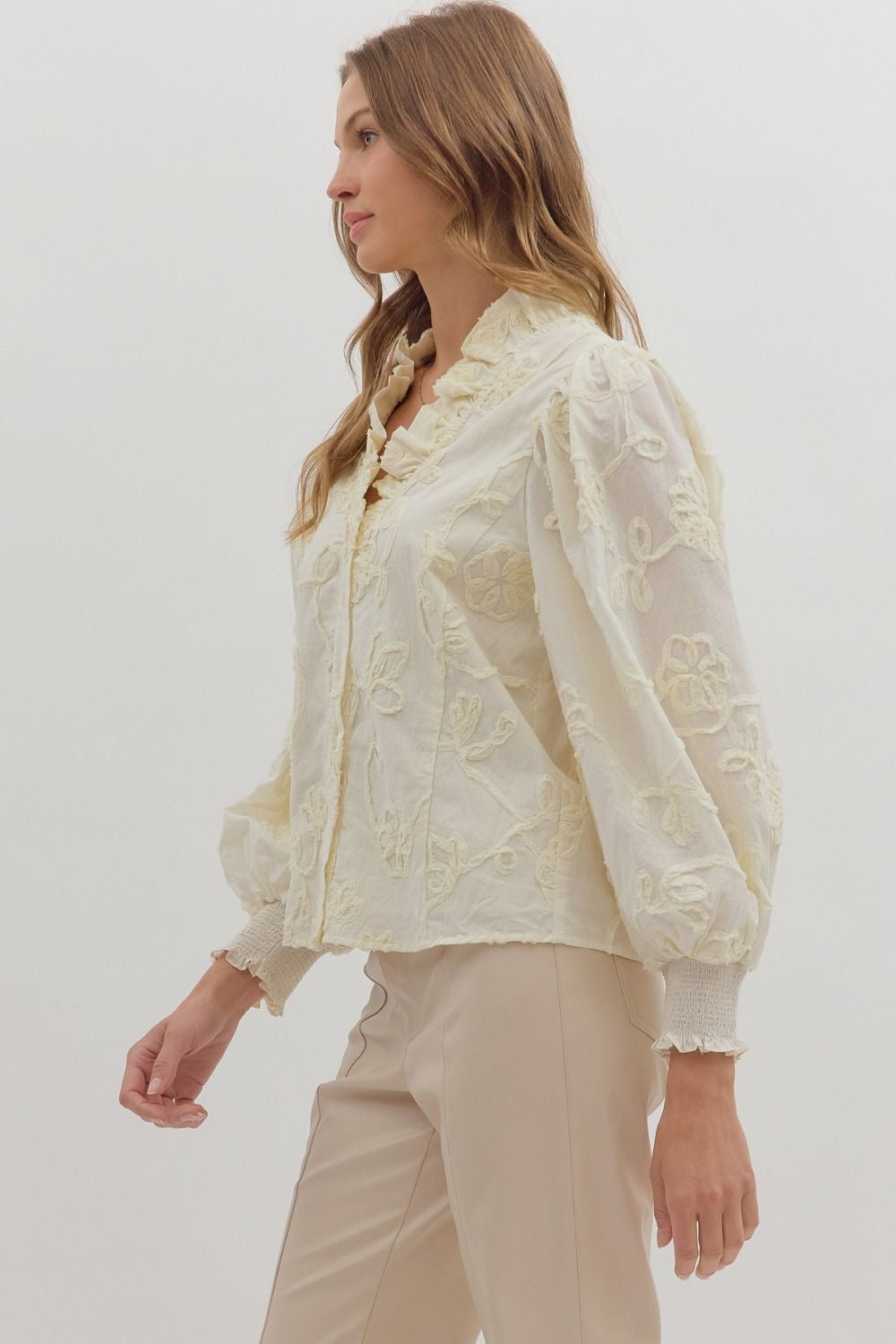 EMBROIDERED BOHO TOP
