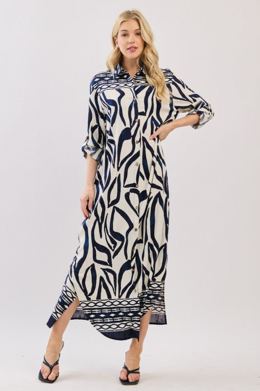 ANGIE BUTTON DOWN DRESS
