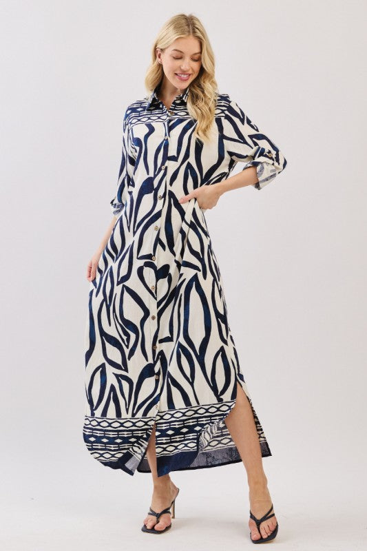 ANGIE BUTTON DOWN DRESS