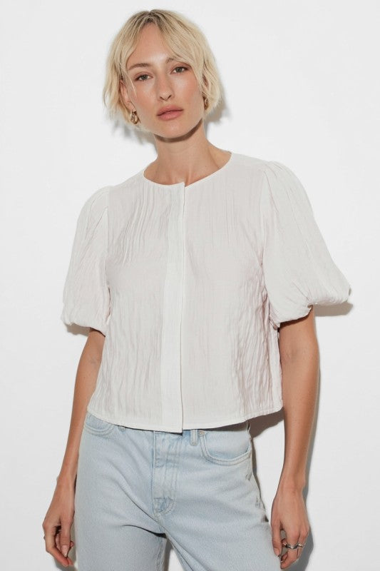 CRINKLE CROP TOP