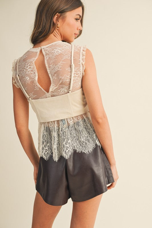 LACE CORSET TOP