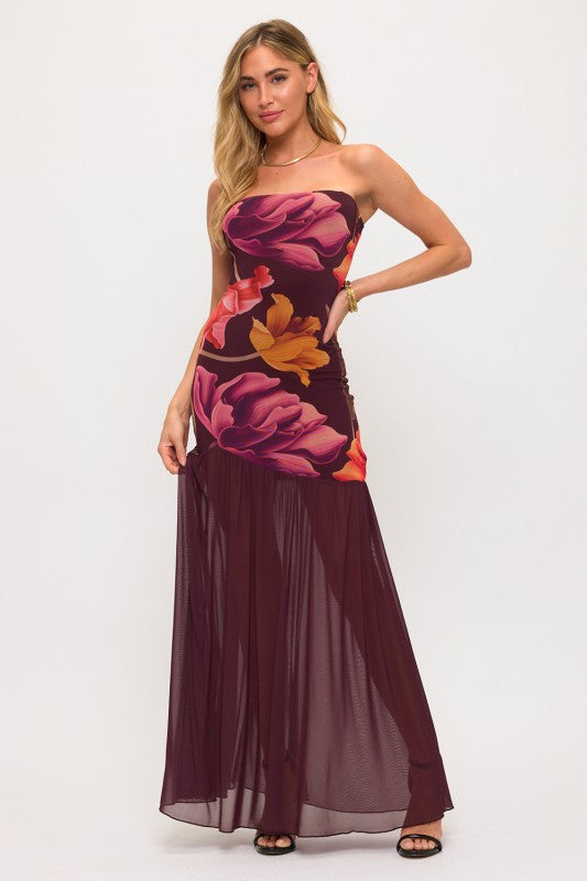 TESSIE OFF SHOULDER MAXI DRESS
