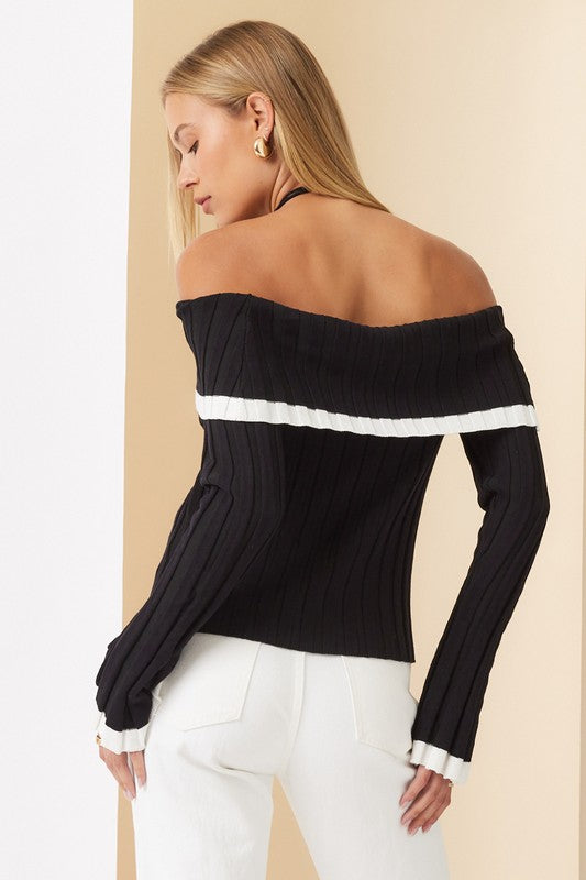 MILDRED KNIT OFF SHOULDERS TOP