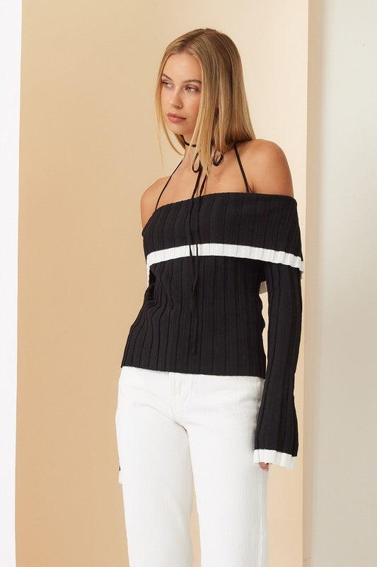 MILDRED KNIT OFF SHOULDERS TOP