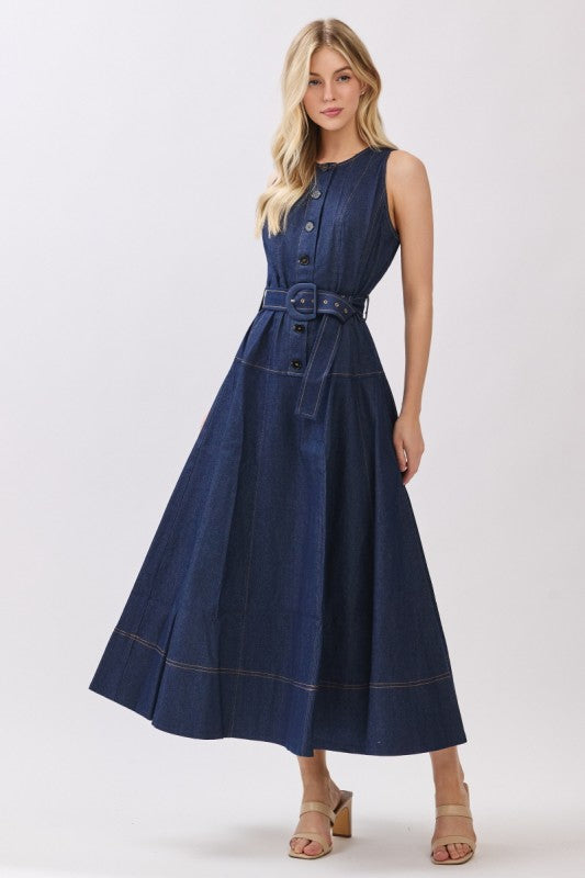ALICE DENIM MAXI DRESS