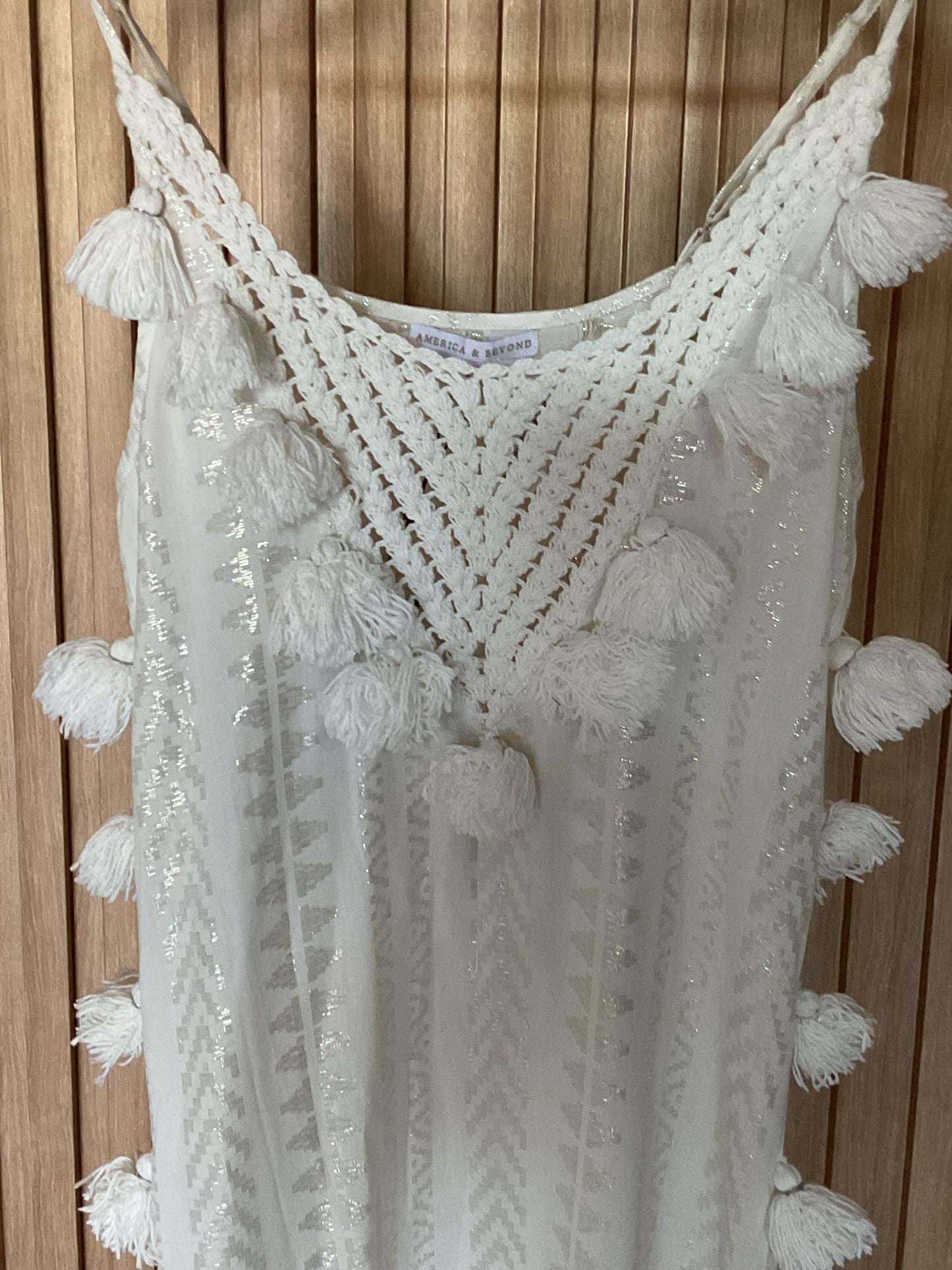 PEARL LUREX TASSEL DRESS