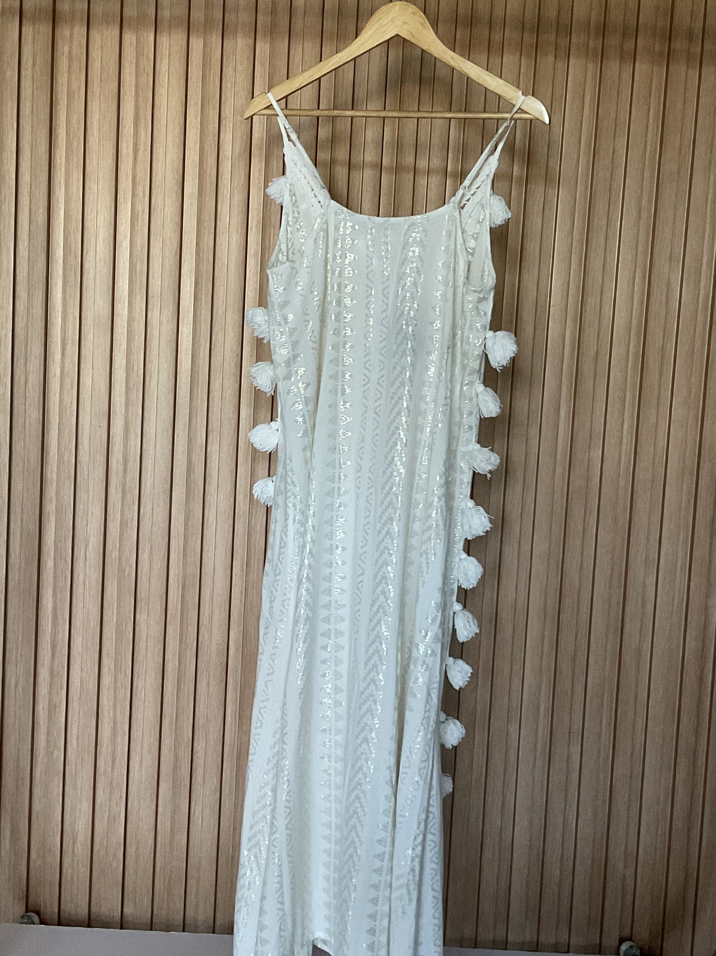 PEARL LUREX TASSEL DRESS