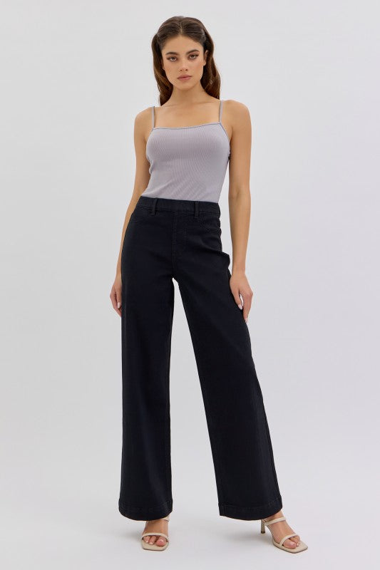 WIDE LEG PULL ON