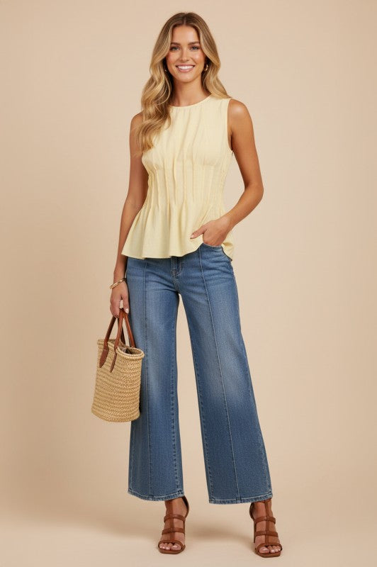 PLEATED PEPLUM