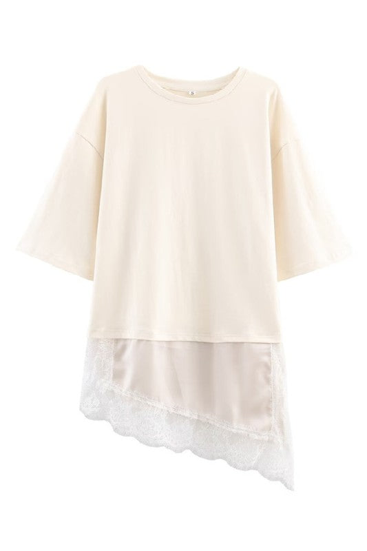COMBI LACE T SHIRT