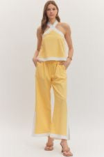 LEMON HALTER PANT SET