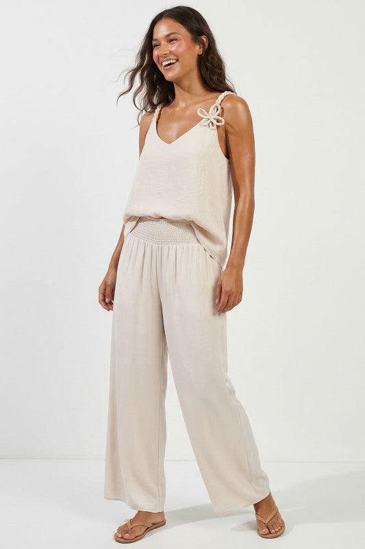 TWISTED FLOWER PANT SET