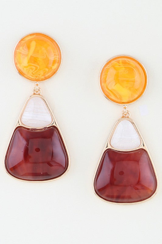 MARBLE TEARDROP EARINGS
