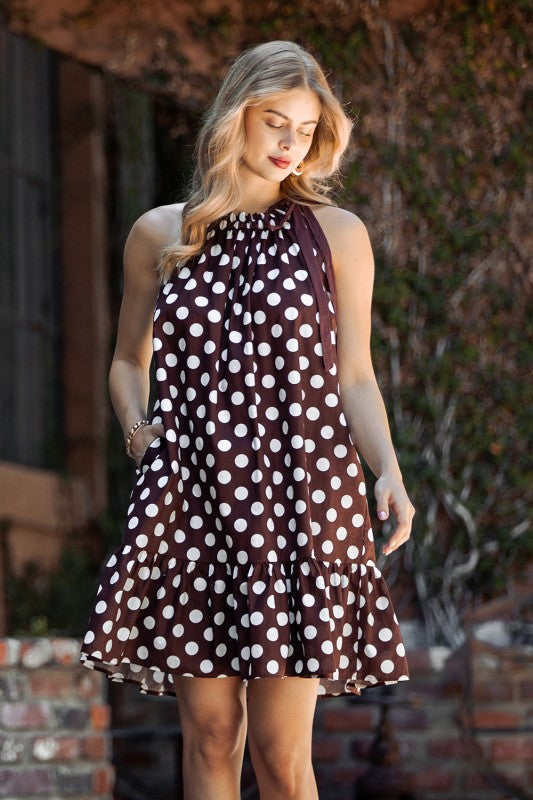 CARIE HALTER DRESS