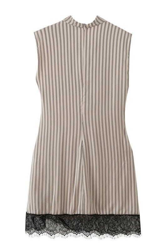 STRIPED LACE MINU DRESS
