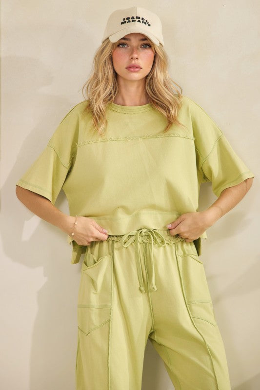 CROPPED LOUNGE SET
