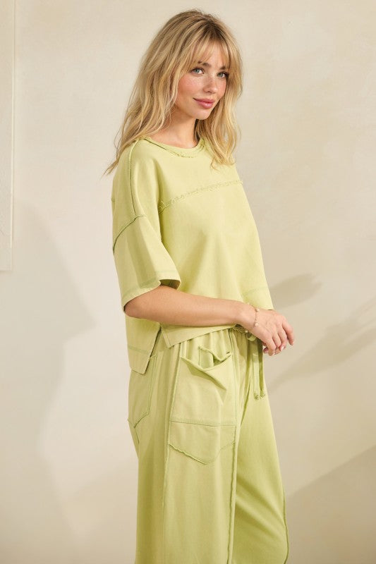 CROPPED LOUNGE SET