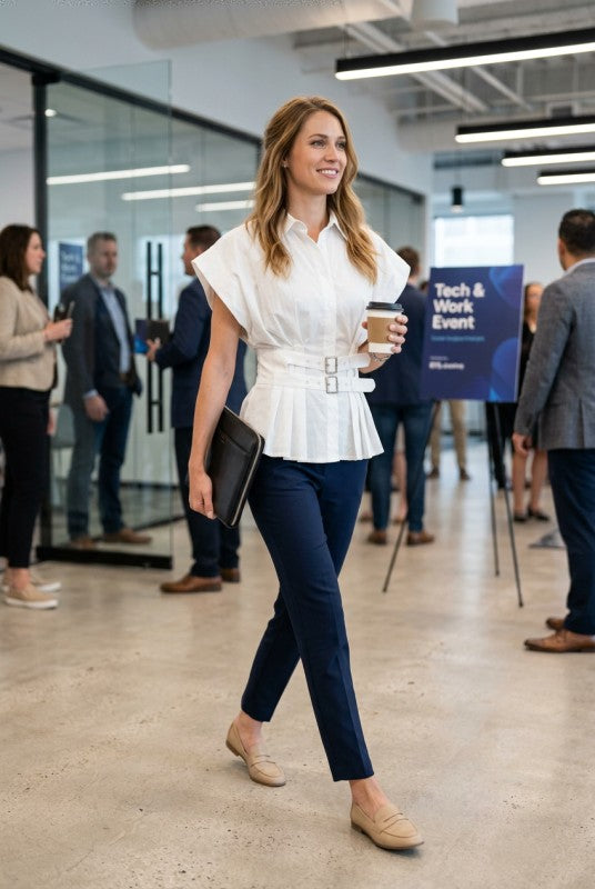 ELISA PEPLUM SHIRT TOP