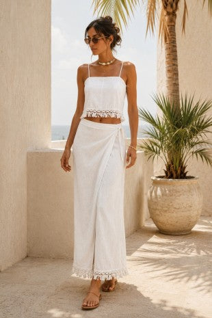 FRINGE DETAIL SKIRT