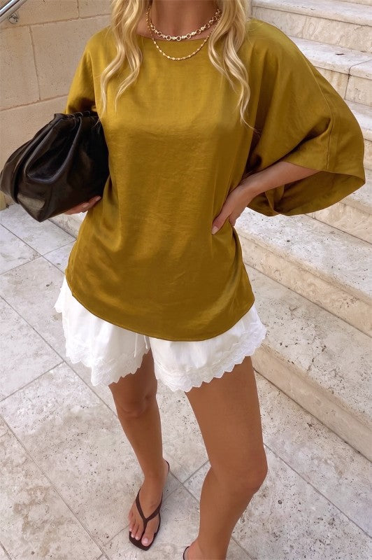 DROP SHOULDER OVERSIZED TOP