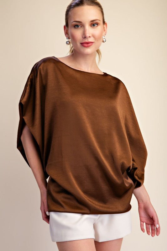 DROP SHOULDER OVERSIZED TOP