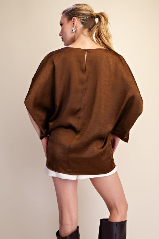 DROP SHOULDER OVERSIZED TOP