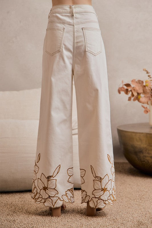 SCALLOPED WIDE LG PANTS