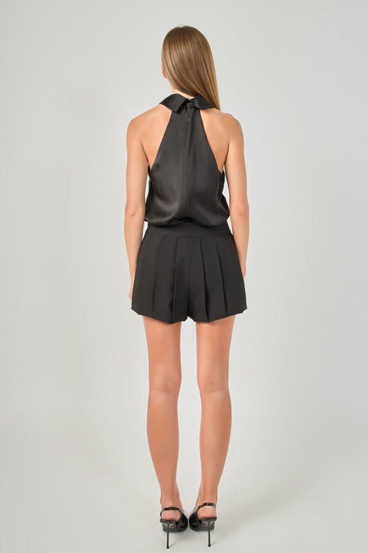 HALTER SATIN TOP