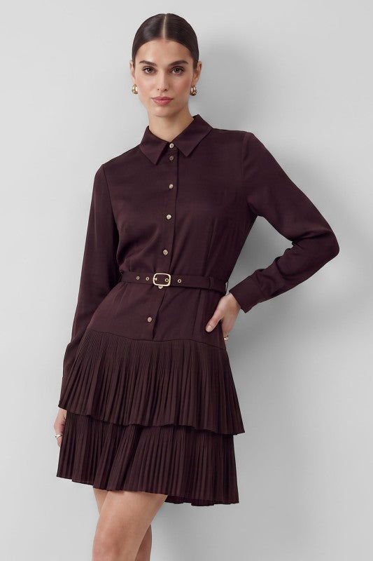 SHIRT PLEATED DRESS