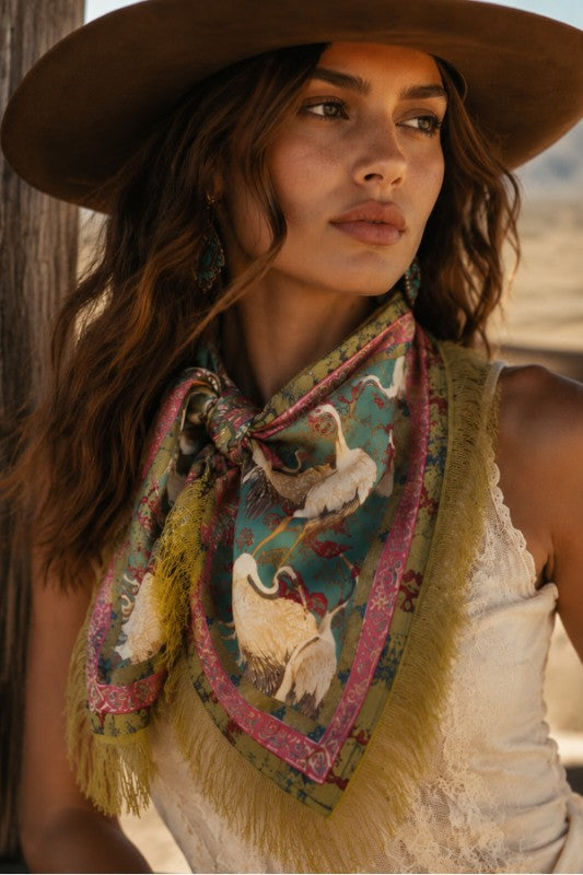 SATIN NECKERCHIEF SCARF