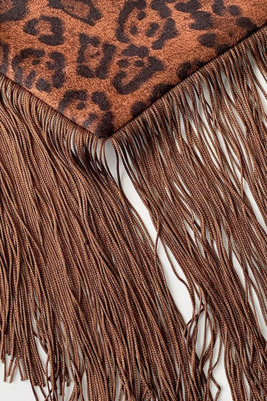 SUEDE FRINGE WRAP BELT